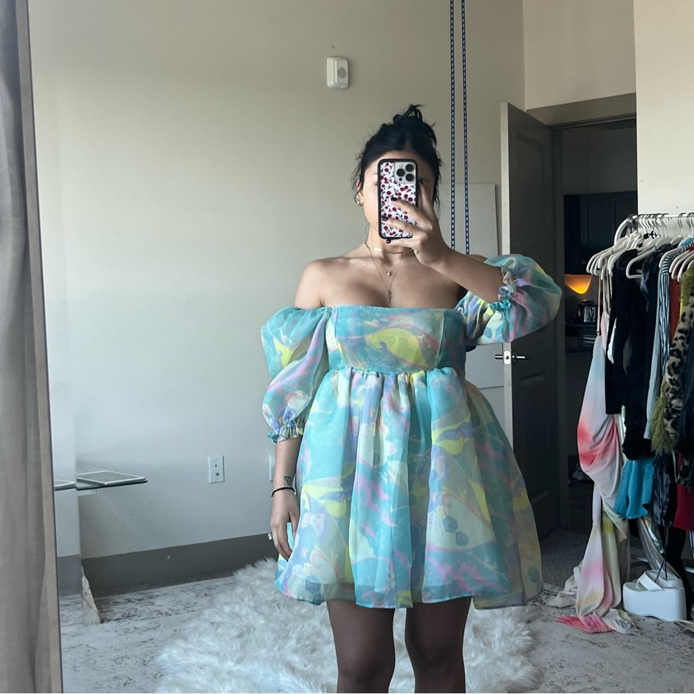 Cupcake princess volume dress poof sleeve